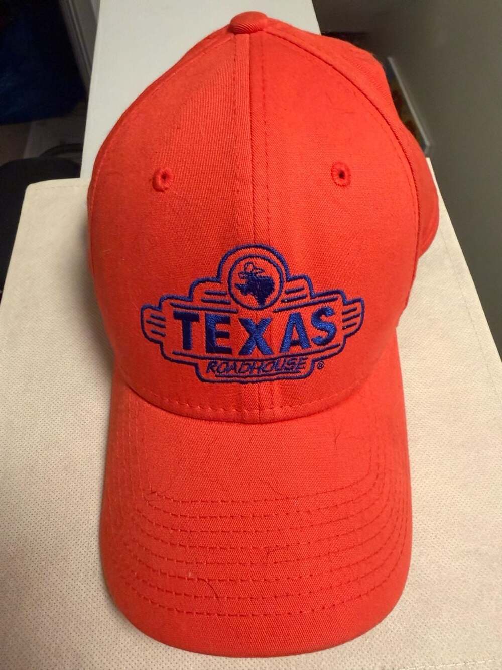 New Era Texas Roadhouse Hat Size Medium-Large Orange Baseball Cap